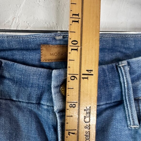 Mother Jeans Women 28 The Looker Crop Shake Well Light Blue Stretch Comfort - Picture 10 of 12